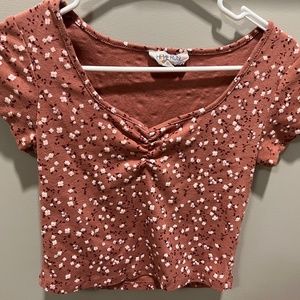Pink Floral crop top